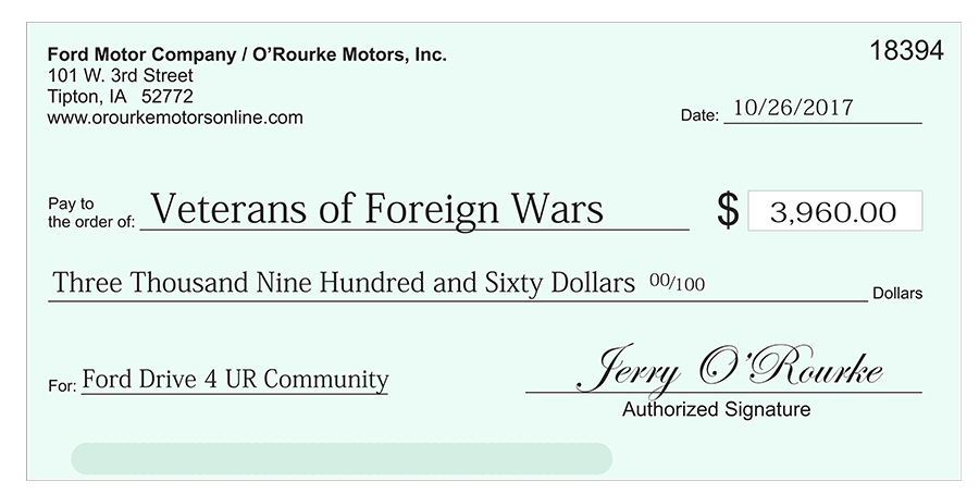 Check to Tipton senior dining