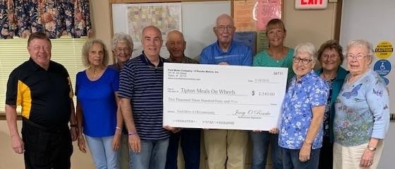 Tipton meals on wheels accepting check 